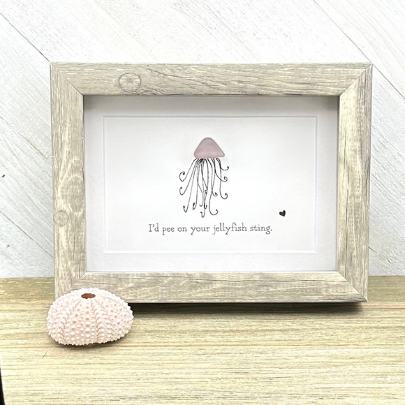 Artisan Other - Sea Glass Art Sister Best Friend Present| Friendship Seaglass Jellyfish Gift